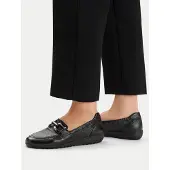 Caprice Moccasin, black, made of Leather without heel, Size 37