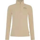 Protest - Fleece dame - Prtgentle 1/4 Zip Active Top Bamboo Beige til UnisexUld - Størrelse XS