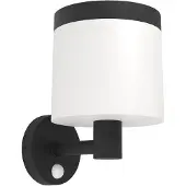 Eglo PANTETE SOLCELLE VÆG M/SENSOR SORT/HVID