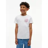 Tommy Hilfiger Shirts 'Outline Flag Logo' hvid