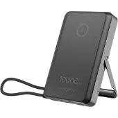 Gembird 15 W magnetisk trådløs powerbank med integreret stand, 10000 mAh, sort