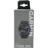 Garmin vívomove Trend - 40 mm - sort - smart ur med bånd - silikone - håndledsstørrelse: 125-190 mm - monokrom - Bluetooth, ANT+ - 28.3 g