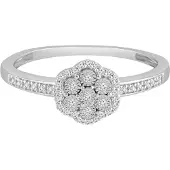 Diamant Exquis Ring sølv
