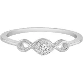 Diamant Exquis Ring 'Ring aus 375 Weißgold mit Diamant' sølv