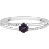 Diamant Exquis Ring 'Ring aus 375 Weißgold mit Diamant' sølv