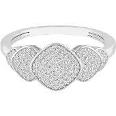 Diamant Exquis Ring 'Ring aus 375 Weißgold mit Diamant' sølv
