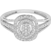 Diamant Exquis Ring 'Ring aus 375 Weißgold mit Diamant' sølv