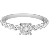 Diamant Exquis Ring sølv