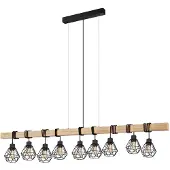 Eglo TOWNSHEND 5 LANGBORD 9L SORT/TRÆ FSC