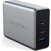Satechi ST-TC100GM - Strømforsyningsadapter - AC 100-240 V - 100 Watt - output-stikforbindelser: 3 - Europa - space grey