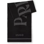HUGO Uldtørklæde med stablede logoer