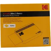 Kodak Photo Printer Mini 3 Retro - Printer - farve - farvesublimering - 76.2 x 76.2 mm - Bluetooth - gul