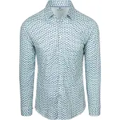 Desoto Skjorte Print Turquoise Grøn Blå Turkis måle