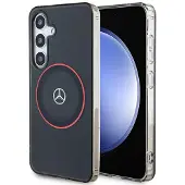 Mercedes Double Layer W Red MagSafe-etui til Samsung Galaxy S24 - sort