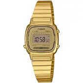 Casio Dameur LA670WEGA-9EF Collection LCD/Gul guldtonet stål