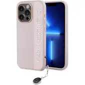 Karl Lagerfeld Saffiano Rhinsten Pink iPhone 15 Pro Etui
