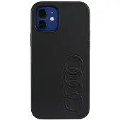 Audi syntetisk læder iPhone 12/12 Pro 6,1" sort/sort hardcase AU-TPUPCIP12P-TT/D1-BK