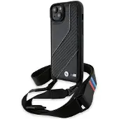 BMW Etui til iPhone 15 Hardcase M Edition Carbon Stripe & Strap
