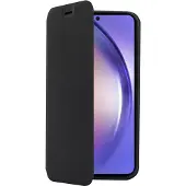 Screenor Clever - Flipomslag til mobiltelefon - økolæder - sort - for Samsung Galaxy A54
