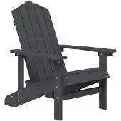 vidaXL Adirondack-Havestole HDPE - Antracitgrå / Lænestol (2 stk.)