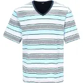 Hajo Pyjamas kort aqua / mørkeblå / grå-meleret / hvid