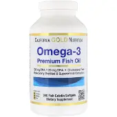 California Gold Nutrition , Omega-3, Premium Fiskolie, 240 Fisk Gelatinsoftgels