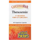 Natural Factors , Curcuminrik, Theracurmin, 60 Vegetarian Capsuler