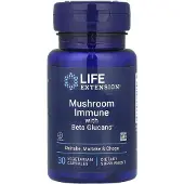 Life Extension , Svamp Immunitet Med Beta Glukan, 30 Vegetariske Kapsler
