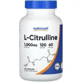 Nutricost , L-Citrulline, 1.000 mg, 120 Kapsler (500 mg per Kapsel)