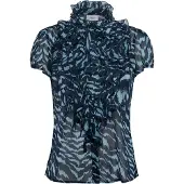 Saint tropez Bluse 'Lilja' blå / sort