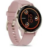 Garmin Venu 3S - 41 mm - støvrose - smart ur med bånd - silikone - håndledsstørrelse: 110-175 mm - display 1.2 - 8 GB - Bluetooth, Wi-Fi, ANT+ - 40 g