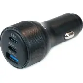 Mobilis - Bilstrømsadapter - universal - 95 Watt - 3 A (2 x USB-C, USB Type A) - sort