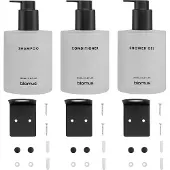 Blomus Kirei glasflasker inkl. vægholder 3-pak Hvid, monteres med skrue