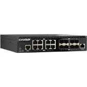 Qnap QSW-M3216R-8S8T - Switch - Administreret - 8 x 100/1000/2.5G/5G/10GBase-T + 8 x 10Gb Ethernet SFP+ - monterbar på stativ