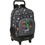 Safta Compact Extraible Minecraft Graffiti 33l 33x22x45 Cm Rygsæk Med Hjul