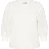 KAFFE CURVE Bluse 'KCBella' naturhvid