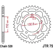 JT Sprockets Jtr75 Bagtandhjul