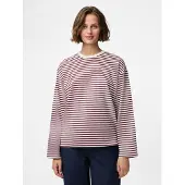 Pieces Shirts 'PCSadie' carminrød / hvid