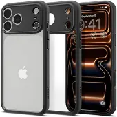 Spigen Ultra Hybrid cover til iPhone 17 Pro / matsort mobilcover / stødabsorberende beskyttelsescover
