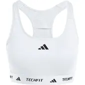 Adidas Sports-BH 'TECHFIT' sort / hvid