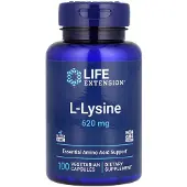 Life Extension , L-Lysin, 620 mg, 100 Vegetariske Kapsler