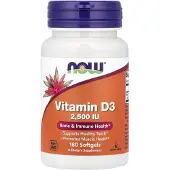 Now , Vitamin D3, 2,500 IU, 180 Mykt Gelatiner