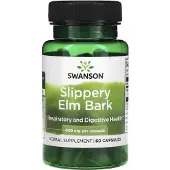Swanson Health , Slippery Elm Bark, 400 mg, 60 Capsuler