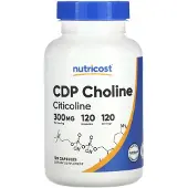 Nutricost , CDP Cholin, Citicolin, 300 mg, 120 Kapsler