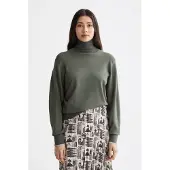Scotch & Soda Relaxed Fit Roll Striktrøje Med Høj Hals