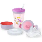 Nuk Drikkesæt 230 ml pige pink