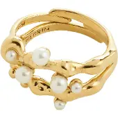 Pilgrim Ring 'Hadley' guld / perlehvid