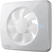 Fresh Ventilator 100TH med 2 hastigheder til fugtighedsstyring, timer 15 min, ledningstræk og vindstop. 88 m³/t. Mål 160x190/Ø100mm.