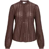 Vila Bluse 'VIChikka' brun