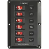 Blue Sea Systems 6-positions Afbryderpanel